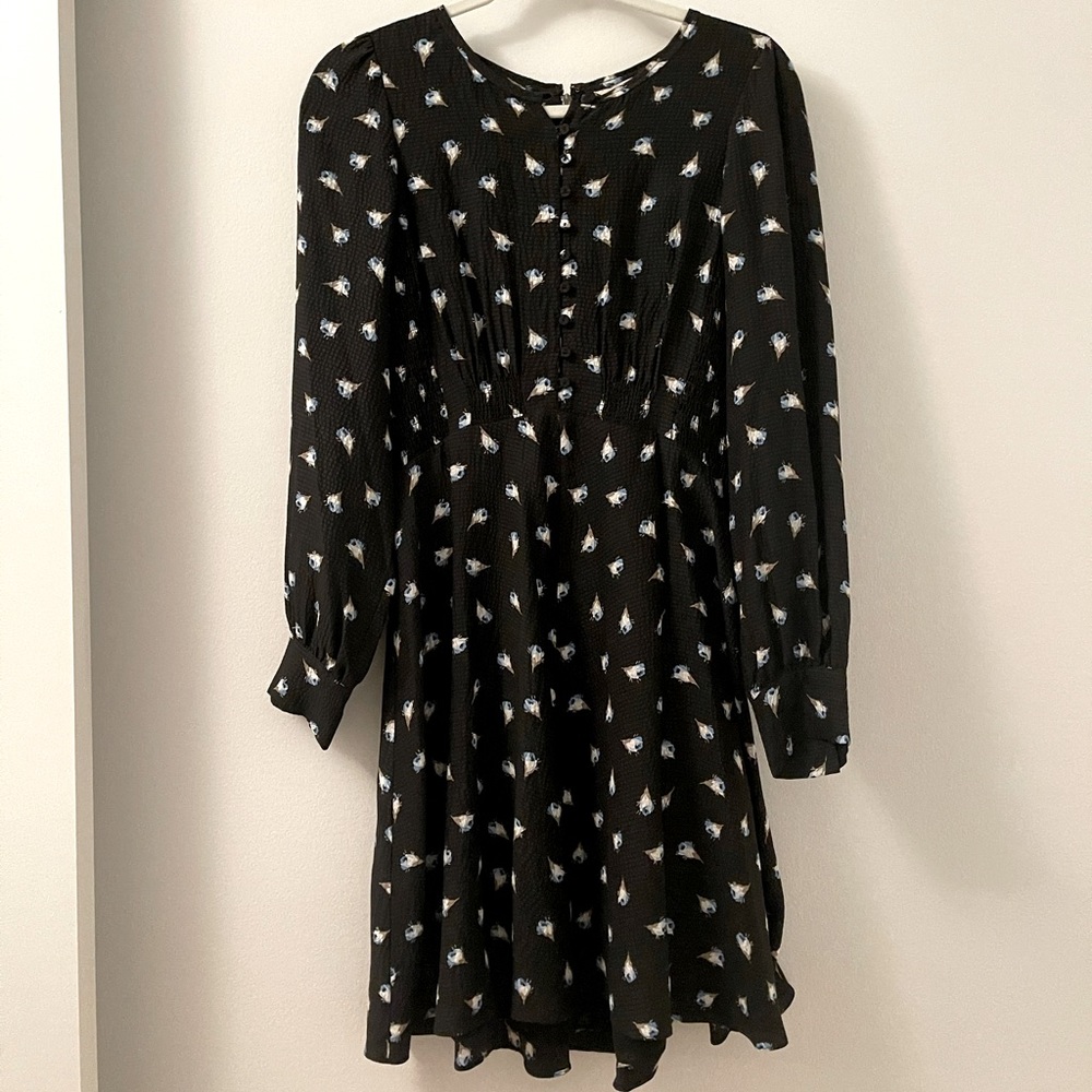 NWOT Rebecca Taylor 100% Silk Floral Dress